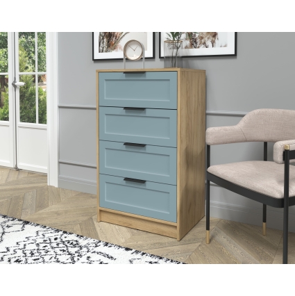 Kомод Тренд КТ-К60 (Дуб золотой ЛДСП/ Океан ЛМДФ) Ш600 В1020 Г451